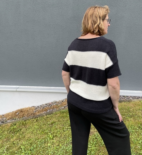 Blockstreifenpullover Lilli Strickanleitung Gr. 36 – 46 Damen