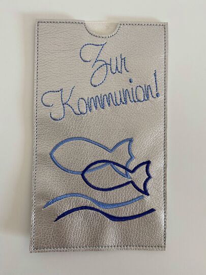 Stickdatei Kommunion ITH Schokohülle SET
