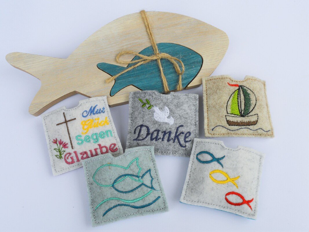 Stickdatei Kommunion ITH kleine Schokohülle 7 Motive