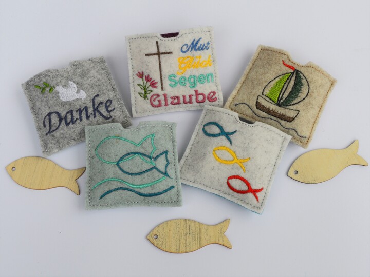 Stickdatei Kommunion ITH kleine Schokohülle 7 Motive