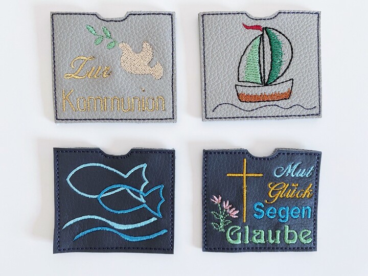 Stickdatei Kommunion ITH kleine Schokohülle 7 Motive