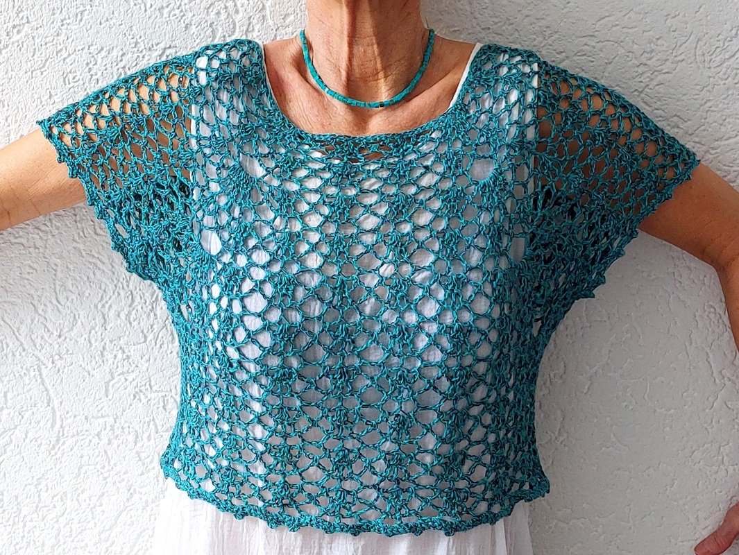 Häkelanleitung Shirt, Netzshirt, alle Größen + Längen, Charmanter Begleiter