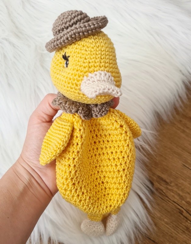 Häkelanleitung Schmusetuch Ente Erich - Bild 4