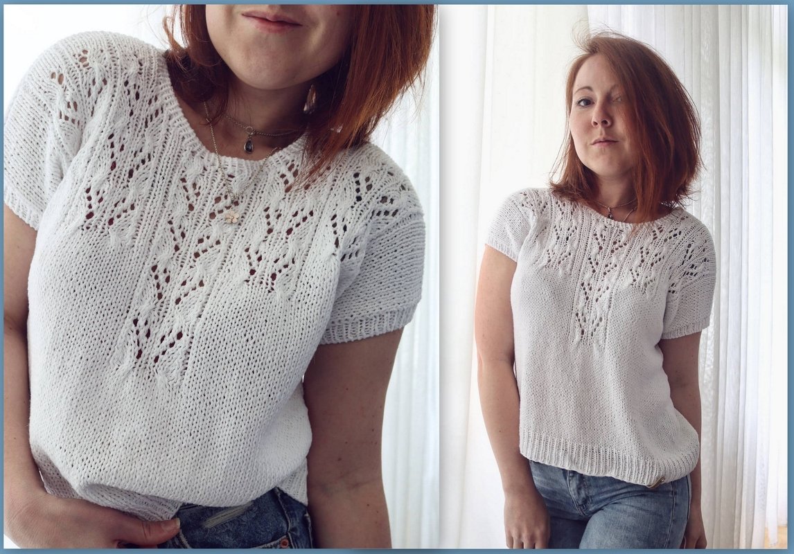 Strickanleitung Summer Lace Tee, XS - XL