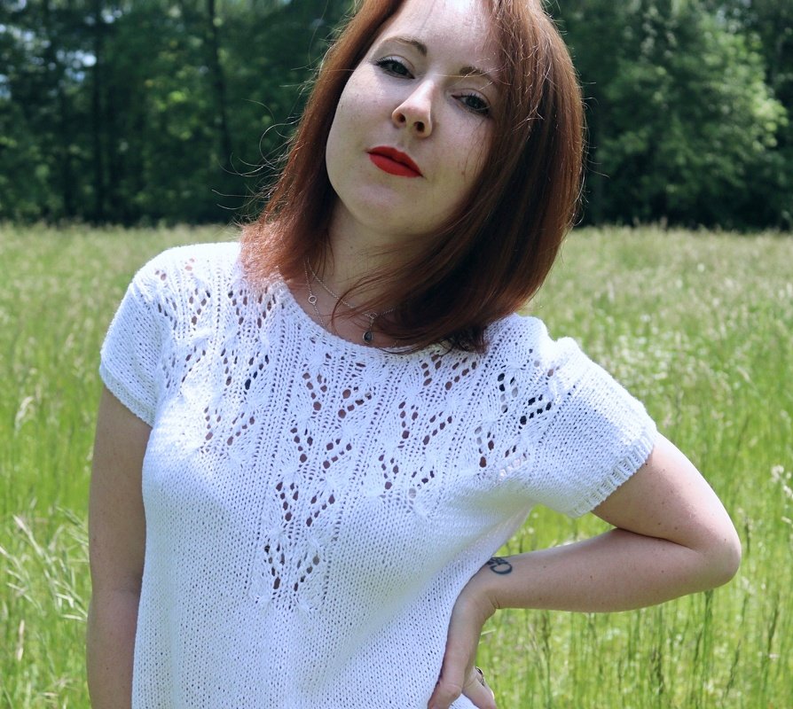 Strickanleitung Summer Lace Tee, XS - XL - Bild 3