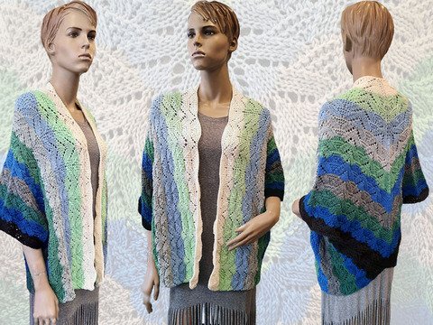 Strickanleitung Jacke Überwurf Seelenwärmer Viktoria