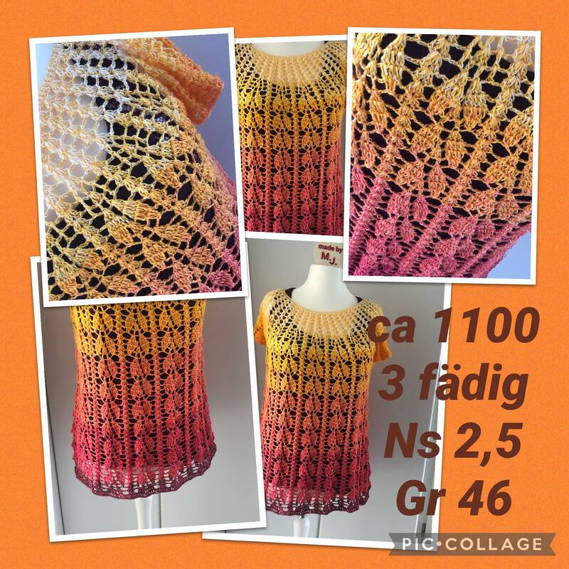 Häkelanleitung Shirt Tunika Kleid Blätterzauber - Bild 2