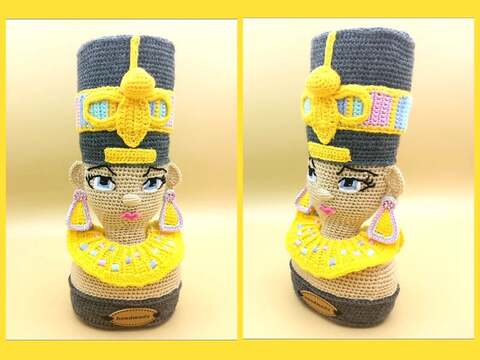 Häkelanleitung / Amigurumi / Nofretete