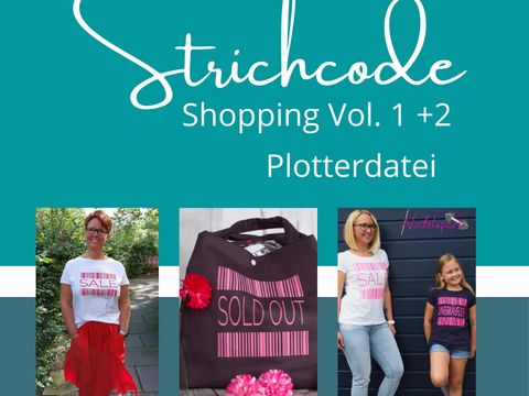Plotterdatei Strichcode Shopping Kombiset - Vol.1 + Vol.2