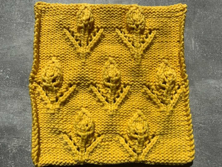 Strickanleitung für Blumen Topflappen