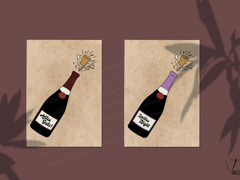 Plotterdatei Sektflasche