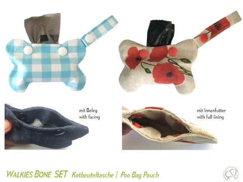 WALKIES BONE SET Kotbeuteltasche Nähanleitungen+Schnitt