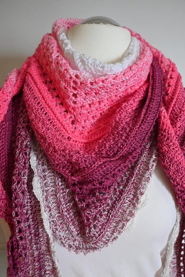 Simsalabim flaches Dreieckstuch Häkelanleitung