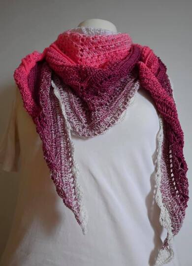 Simsalabim flaches Dreieckstuch Häkelanleitung