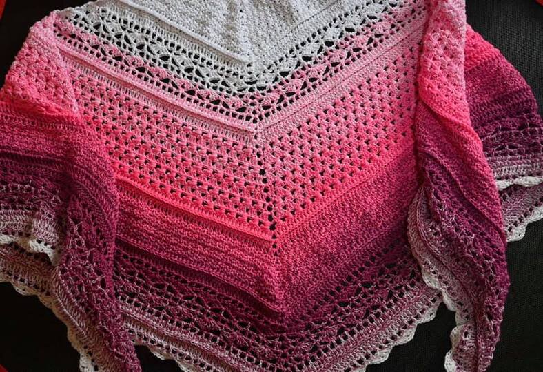 Simsalabim flaches Dreieckstuch Häkelanleitung