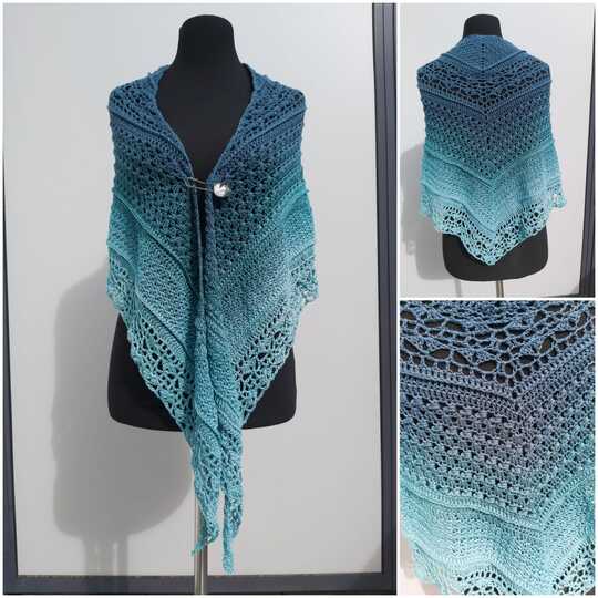 Simsalabim flaches Dreieckstuch Häkelanleitung