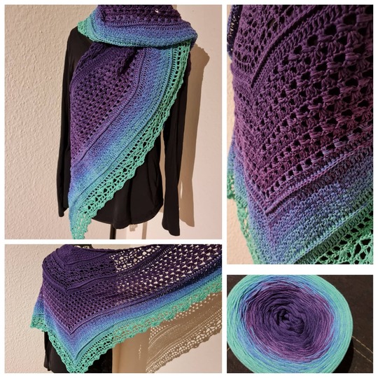 Simsalabim flaches Dreieckstuch Häkelanleitung