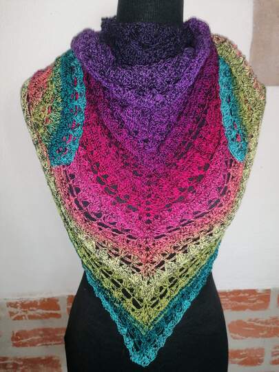 Tuch Livia häkeln Dreieckstuch