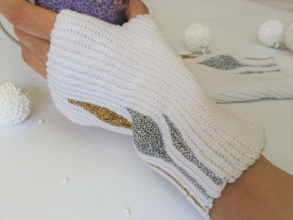 Fingerless Gloves. Crochet pattern