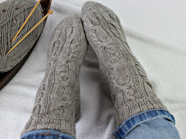 Knitting Pattern PDF Cable Socks – Elegant Cabled Socks