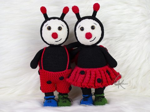 Marienkäfer Emily und Emil - Häkelanleitung von CaroKunterbunt