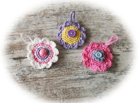 Häkelanleitung Blumentäschchen für Einkaufswagen-Chip