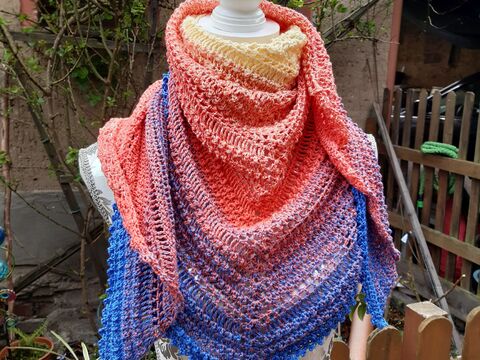 Dreieckstuch "rainbow" Häkelanleitung