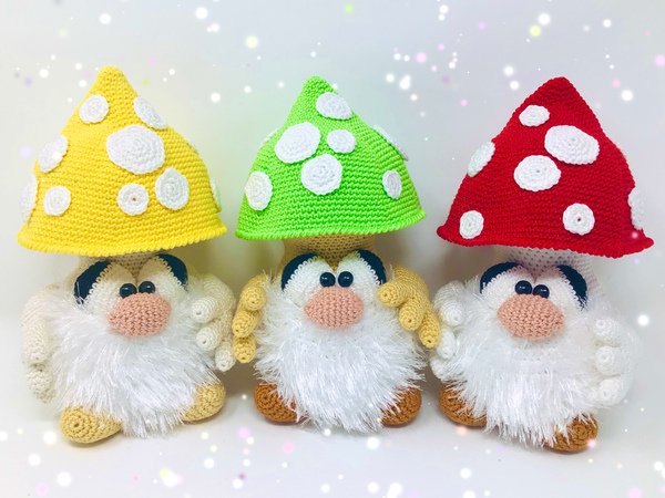 Mushroom Gnomes - Crochet Pattern from Diana´s kleiner Häkelshop