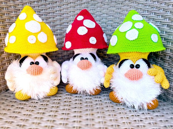Mushroom Gnomes - Crochet Pattern from Diana´s kleiner Häkelshop