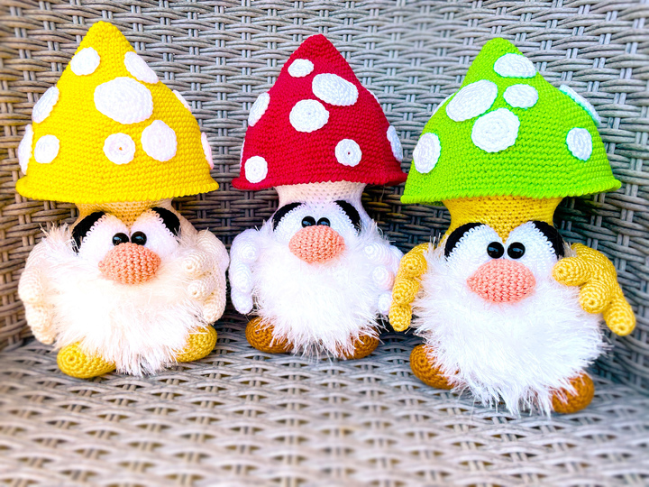 Mushroom Gnomes - Crochet Pattern from Diana´s kleiner Häkelshop