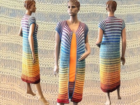 Strickanleitung RVO Sommermantel Flower Power