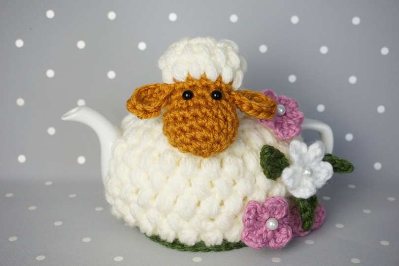 Häkelanleitung Kannenwärmer Schaf Henrietta - PDF Datei