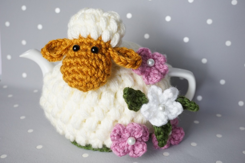 Häkelanleitung Kannenwärmer Schaf Henrietta - PDF Datei