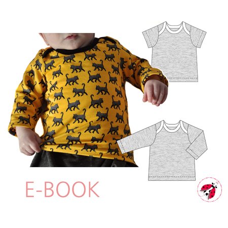 Shirt "Amerika" Gr. 50-110 Baby Kids Nähen Schnittmuster A4 Beamerdatei