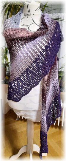 Häkelanleitung großes luftiges Dreieckstuch Rosana