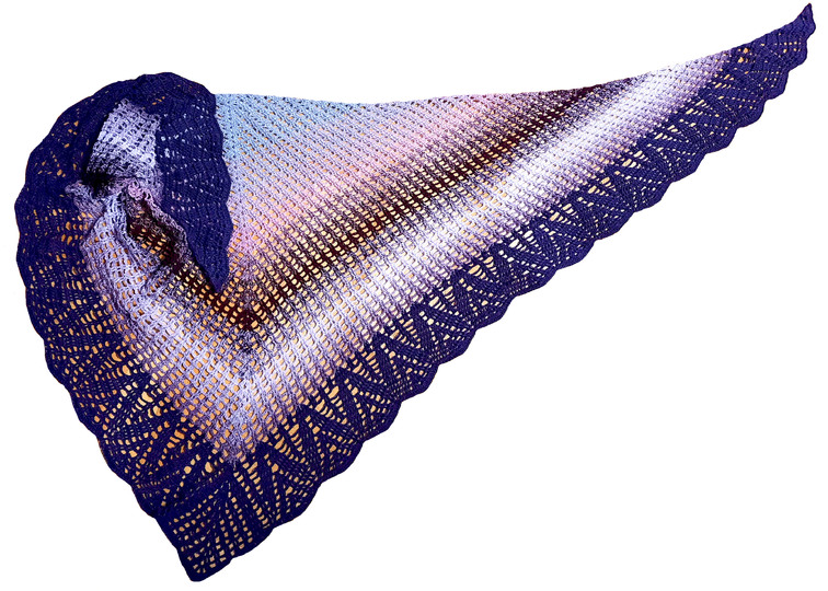 Häkelanleitung großes luftiges Dreieckstuch Rosana