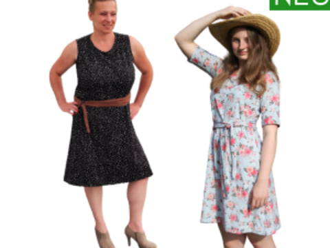 Jerseykleid Amelie Gr. 34-50 mit Gürtel