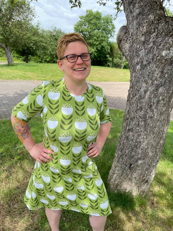 Jerseykleid Amelie Gr. 34-50 mit Gürtel - Bild 15