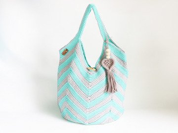 Casual & beach bag # 2 (knitted look , Size 43 x 52 cm)