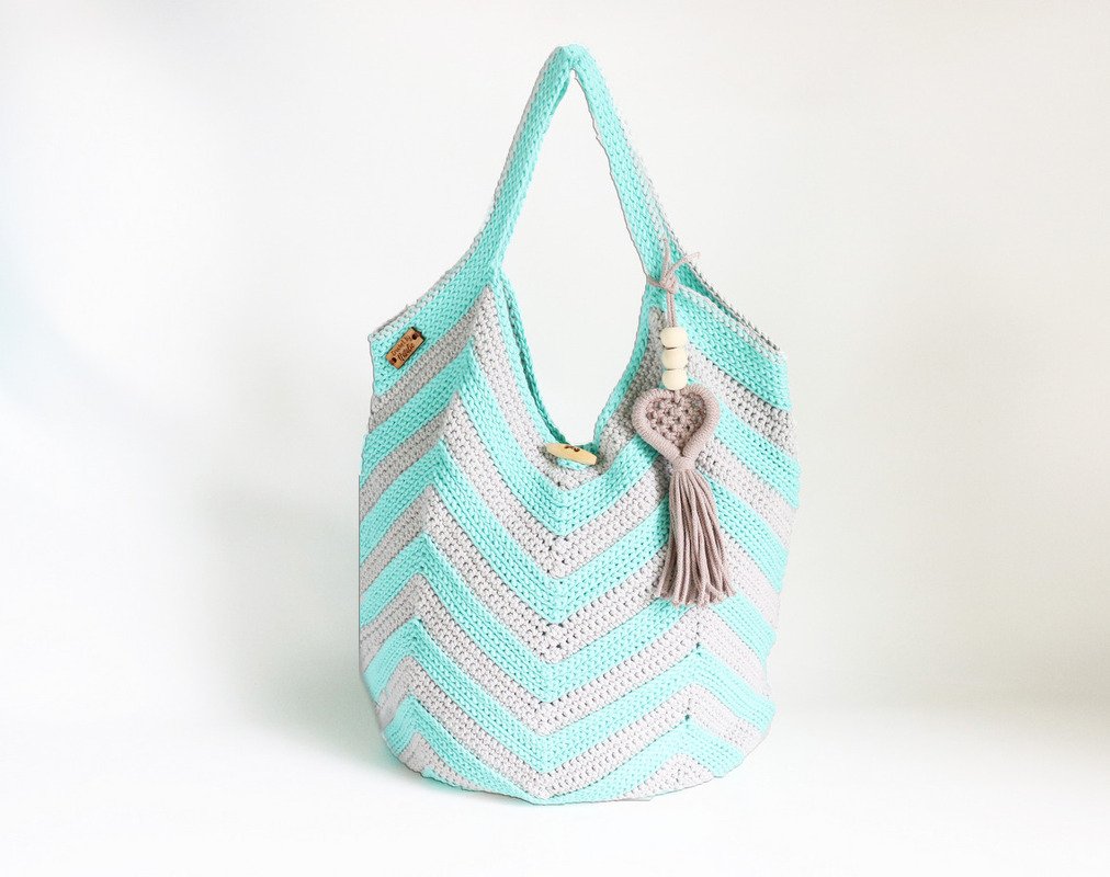 Casual & beach bag # 2 (knitted look , Size 43 x 52 cm)