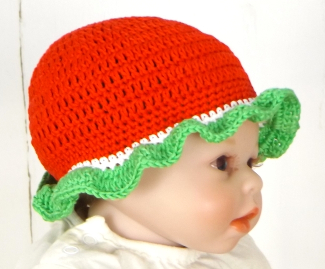 Häkelanleitung Sommerhut "Melone"