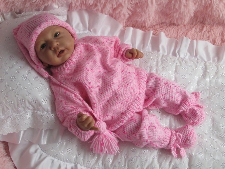 Strickanleitung für Baby u. Reborn Modell INGRID Gr.50/56