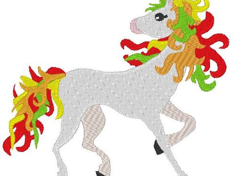 Stickdatei Einhorn von 10 bis 20cm