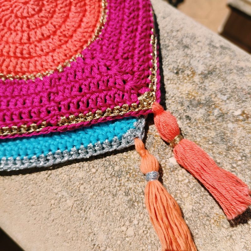 Tasche häkeln, Umhängetasche mit Reißverschluss, PDF-Anleitung downloaden