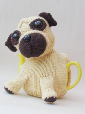 Pet Pug Tea Cosy knitting Pattern