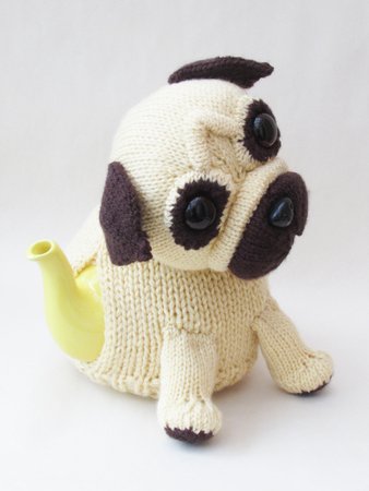 Pet Pug Tea Cosy knitting Pattern
