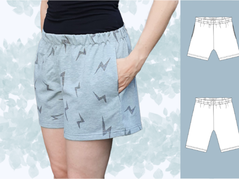 Alex – Bequeme Damen-Shorts, 2 Längen, mit Gummizug & Taschen Gr. 34-50