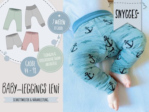 Baby-Leggings LENI (44 bis 98 - je 3 Weiten) - Schnittmuster und Anleitung