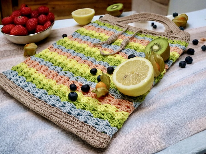 Tutti Frutti Bag | Market bag - crochet pattern