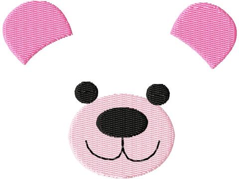 Stickdatei "Gesicht Bärli" 10x10 cm Applikation